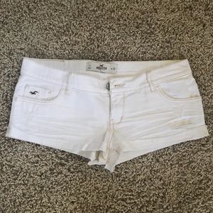 Hollister White Jean Shorts